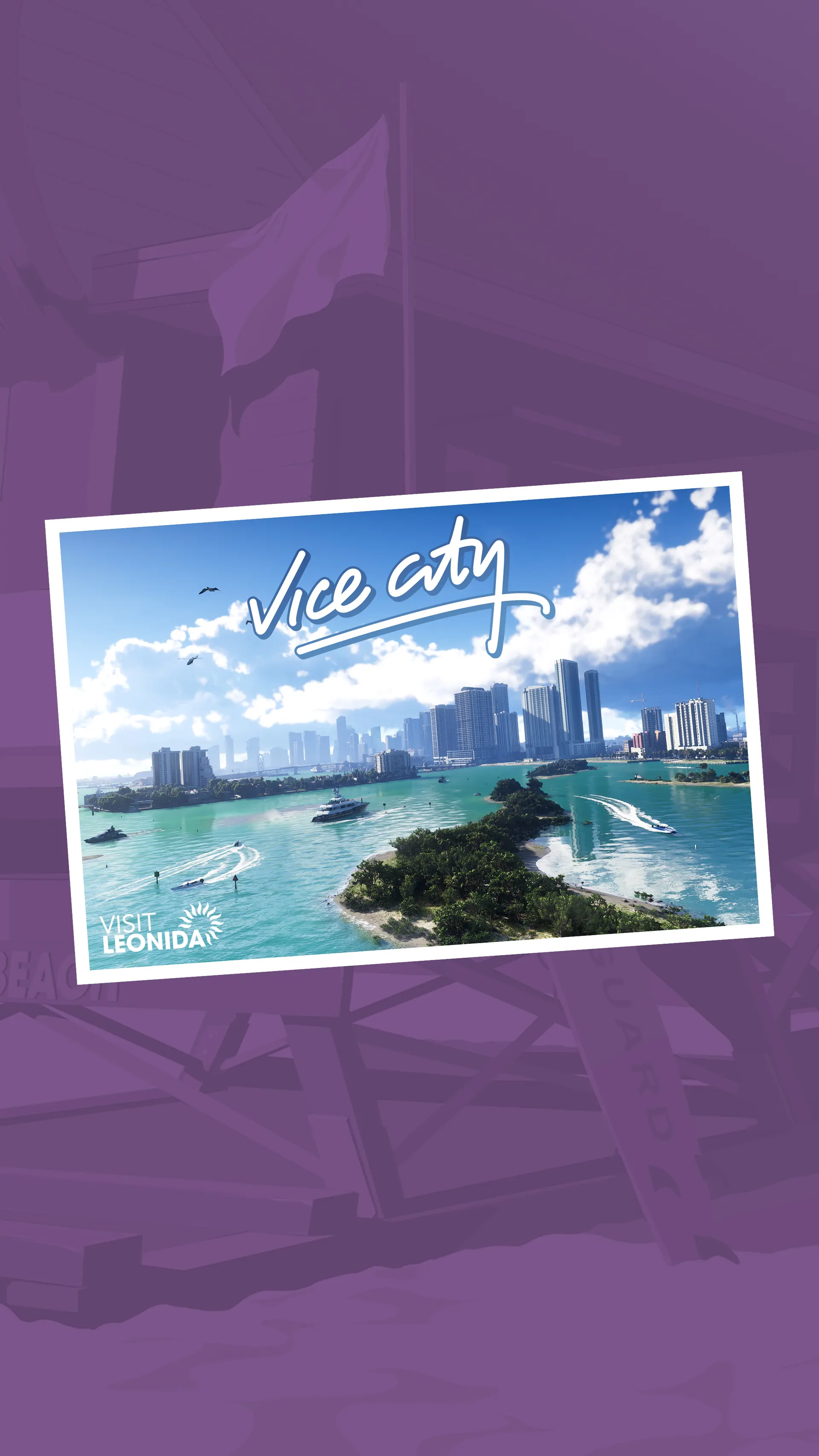 Vice City official Rockstar postcard