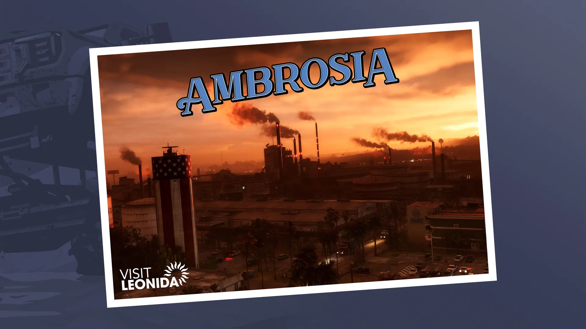 Ambrosia region official Rockstar postcard art