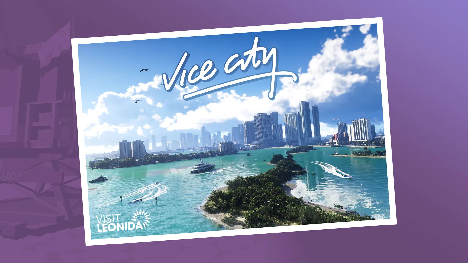 Vice City postcard GTA 6 Leonida artwork